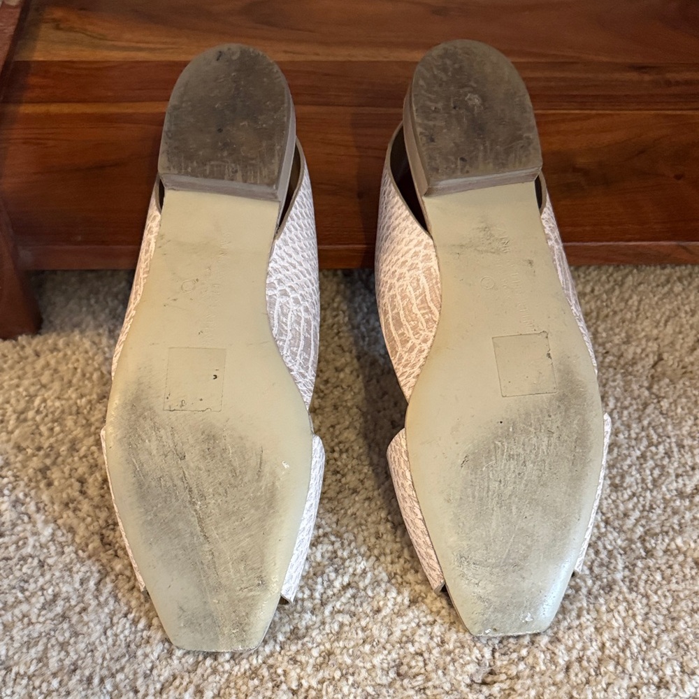 Elegant Cream Slingback Sandals - Picture 5 of 6